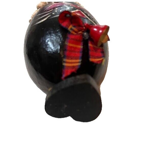 Vintage Picatso Christmas Ornament Whimsical Handcrafted Paper Mache Cat Santa* - Picture 5 of 8